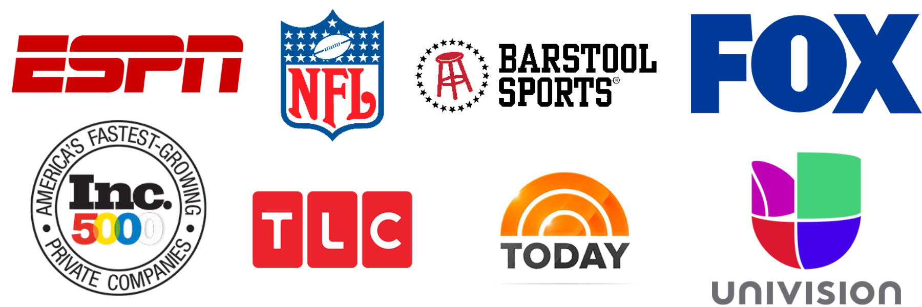 8 logos where we've appeared