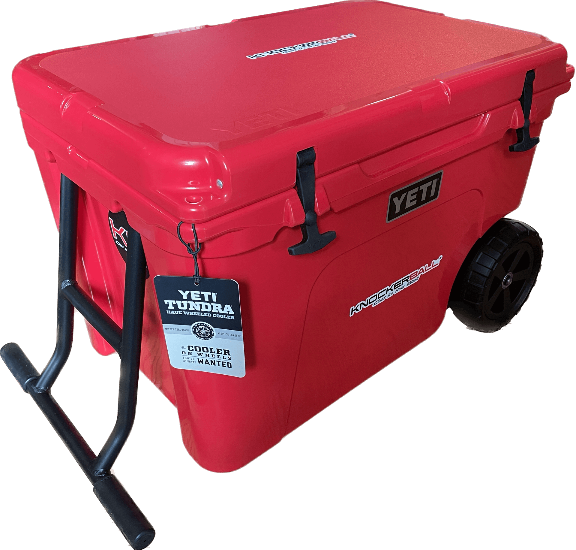 YETI®️ Tundra Haul Wheeled Cooler in Knockerball Red