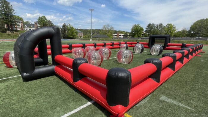 Knockerball field for an events and inflatable business